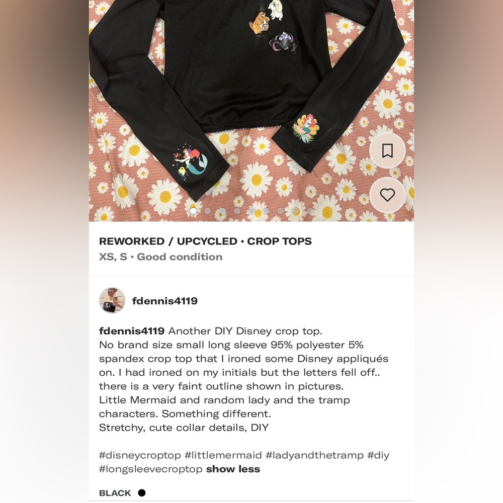 DIY little mermaid and random lady and the tramp characters crop top - Picture 5 of 17